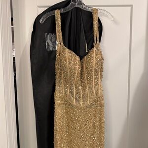 Elegant Gold Sequin Dress
